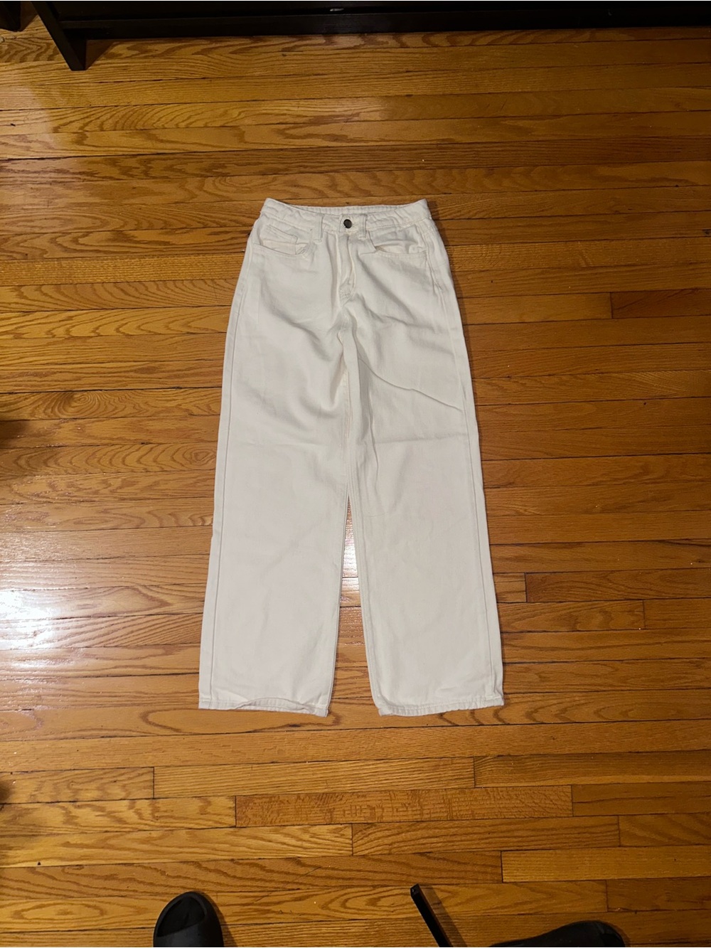 High-Rise White Straight-Leg Women’s Jeans